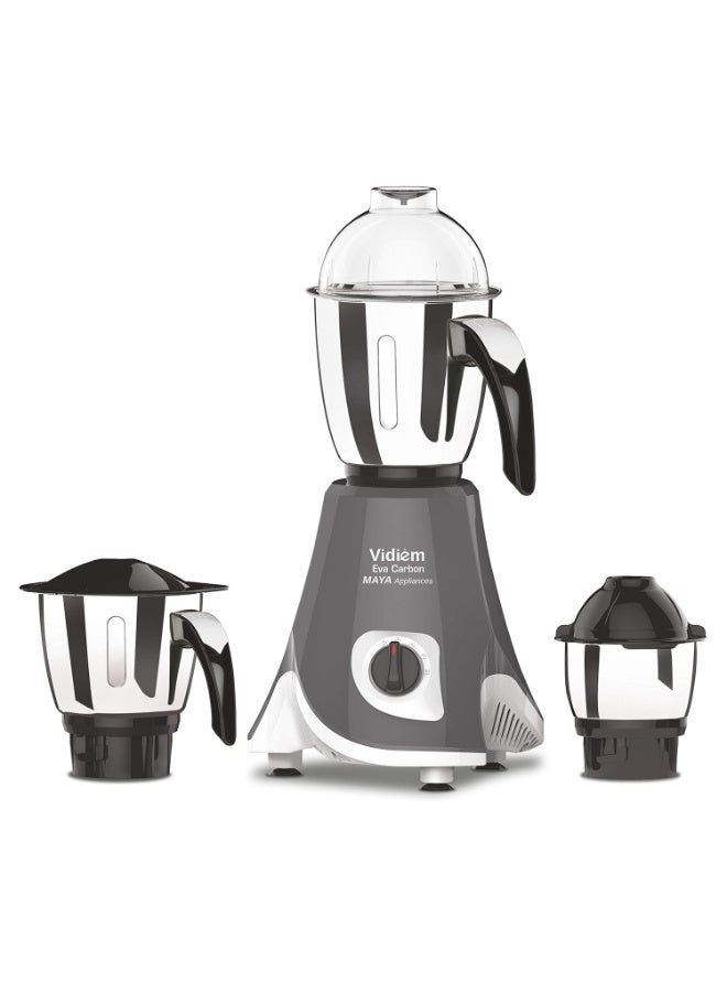 فيديم Vidiem Mixer Grinder 542 A Eva Carbon | Mixer grinder 750 watt with 3 Leakproof Jars with self-lock for wet & dry spices, chutneys & curries | 5 Years motor & 2 year product Warranty | Mixer Grinder - Image 1